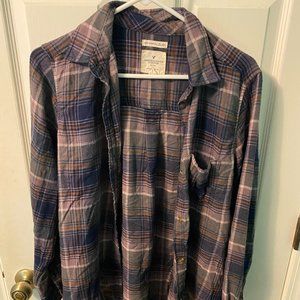 Soft purple button-down flannel